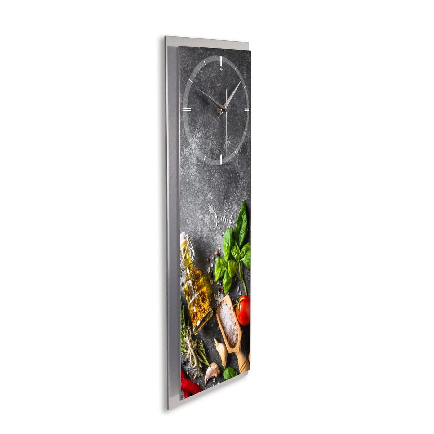 Kreative Feder Wanduhr Kräuter 3D Aluminium Leise - Bild 3