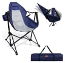 CCLIFE Schaukelstuhl Campingstuhl Gartenstuhl Faltbar Blau Bild 2