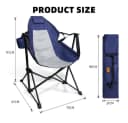 CCLIFE Schaukelstuhl Campingstuhl Gartenstuhl Faltbar Blau Bild 3