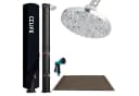 CCLIFE Gartendusche Solardusche 35L/40L/60L Schwarz/Silber mit WPC-Bodenplatte Bild 2