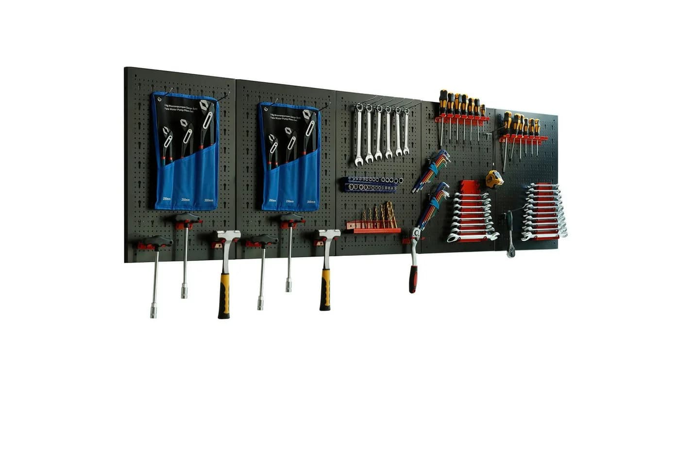 CCLIFE 3-teilige Metall-Werkzeugwand mit 43 Haken und Zubehör - Bild 2