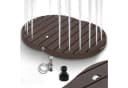 CCLIFE Gartendusche Bodendusche Braun Holzoptik Bild 2