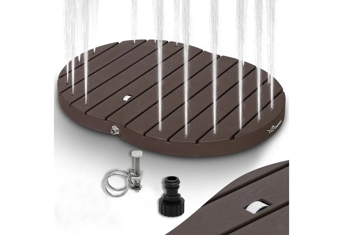 CCLIFE Gartendusche Bodendusche Braun Holzoptik - Bild 2