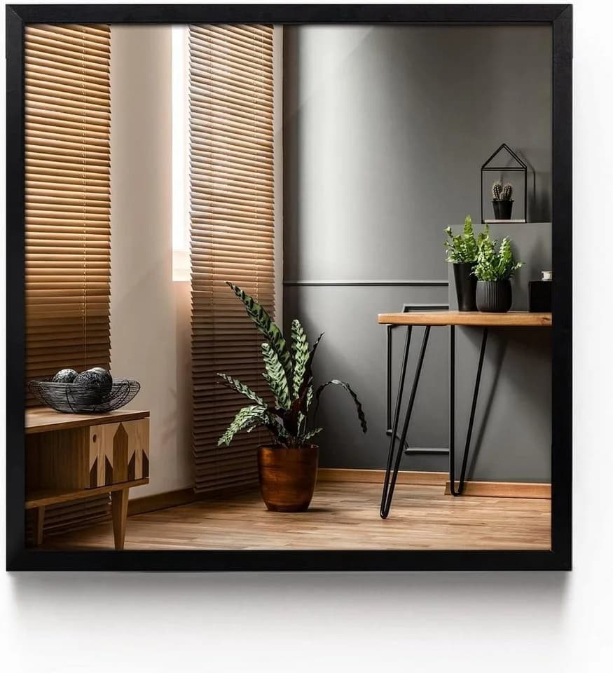 Tulup Schminkspiegel mit MDF-Rahmen Schwarz Modern - Bild 2