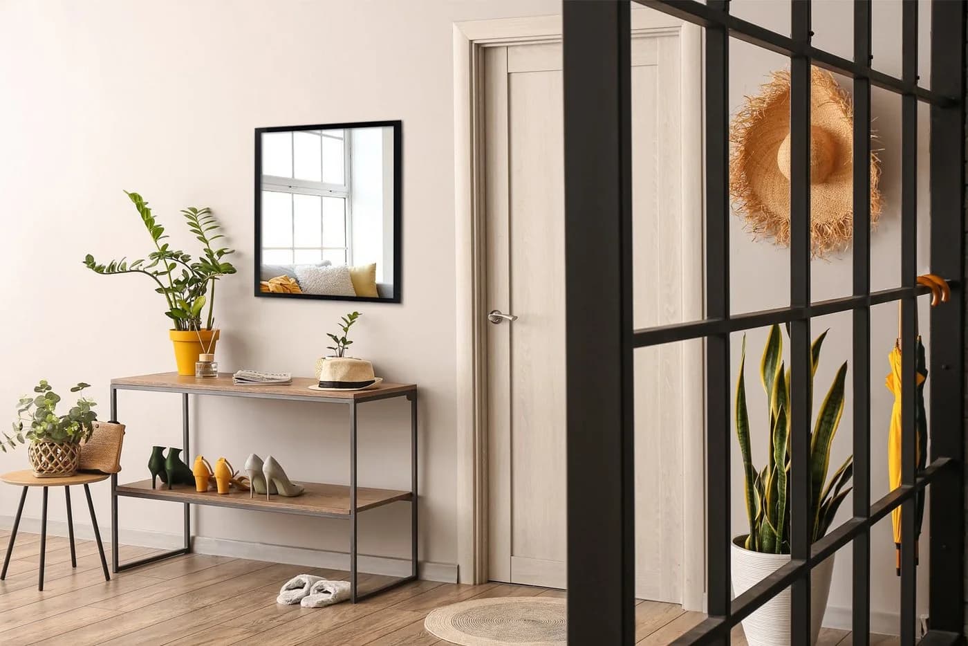 Tulup Schminkspiegel mit MDF-Rahmen Schwarz Modern - Bild 3