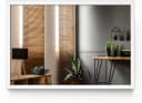 Tulup Schminkspiegel mit MDF-Rahmen Modern Weiß/Schwarz Bild 2