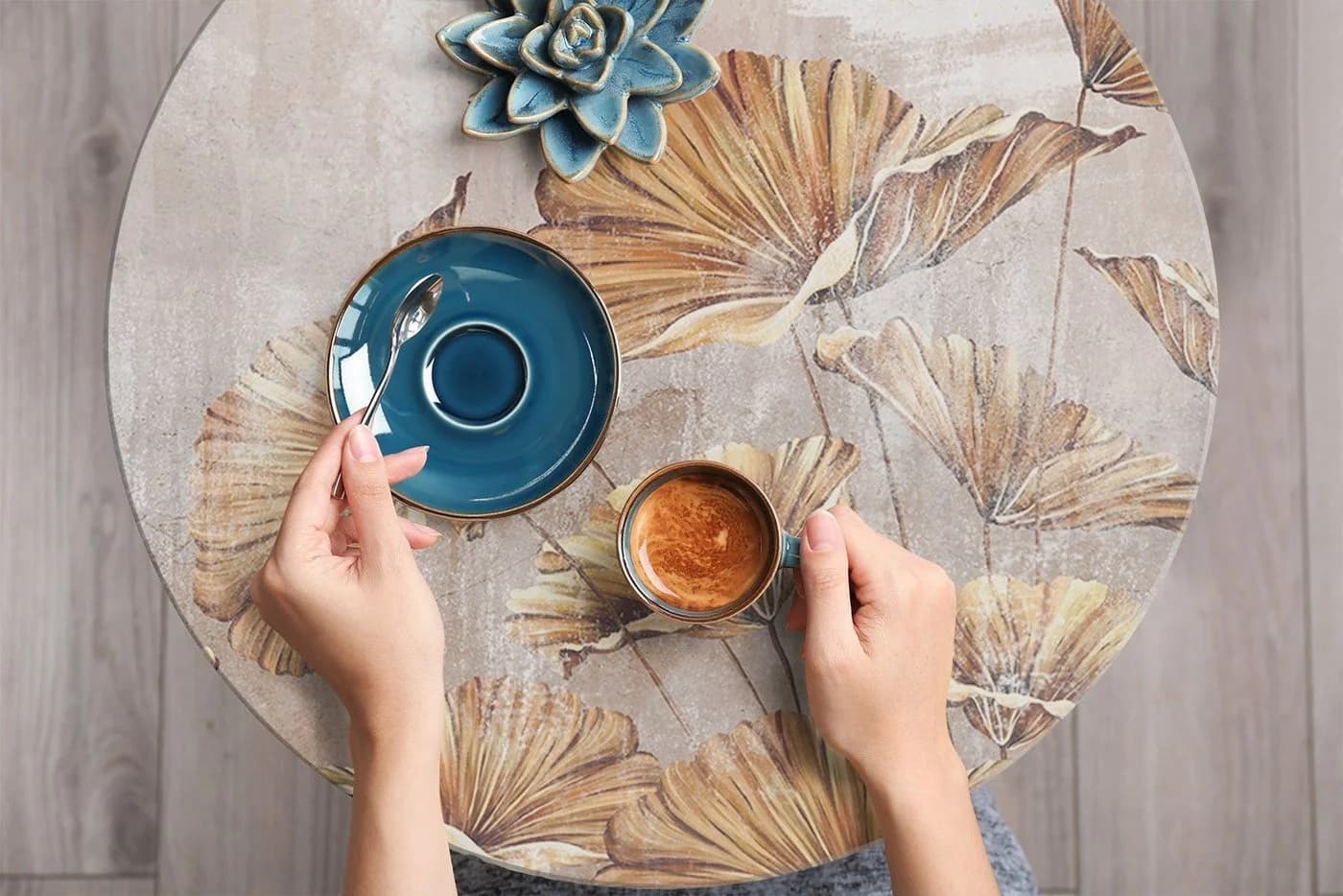 Tulup Möbelfolie Selbstklebend Blumen-Motiv Premium Dekofolie - Bild 3