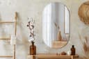 Tulup Wandspiegel Oval Unregelmäßig Badezimmerspiegel Glas Bild 1
