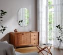 Tulup Wandspiegel Oval Unregelmäßig Badezimmerspiegel Glas Bild 5