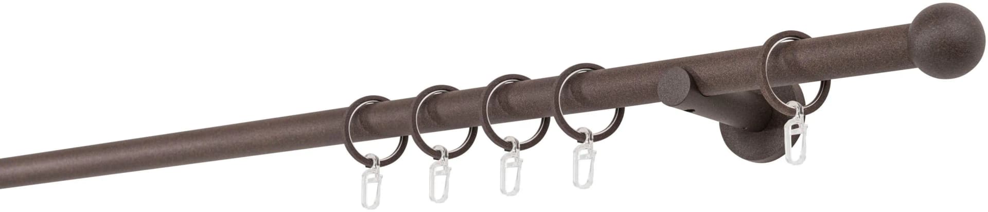 mydeco Gardinenstange 20mm Ball Wandträger 6,5 cm Braun - Bild 2