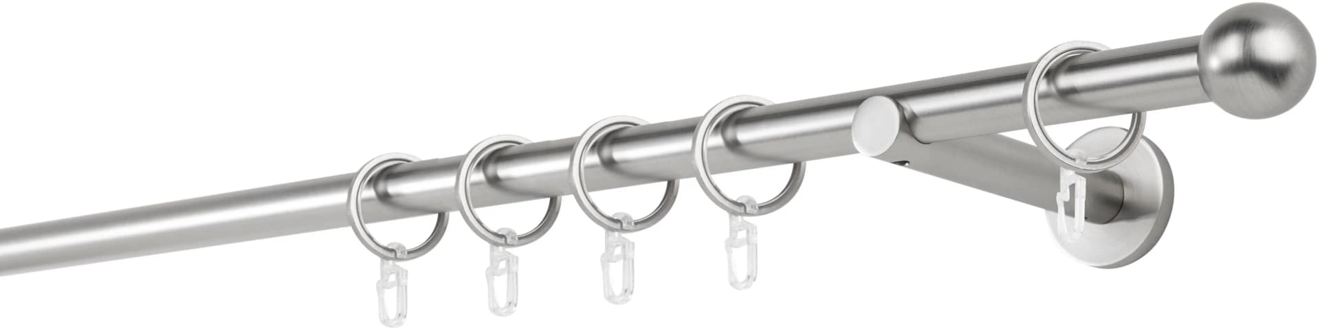 mydeco Gardinenstange 20mm Ball Wandträger 12 cm Silber - Bild 2