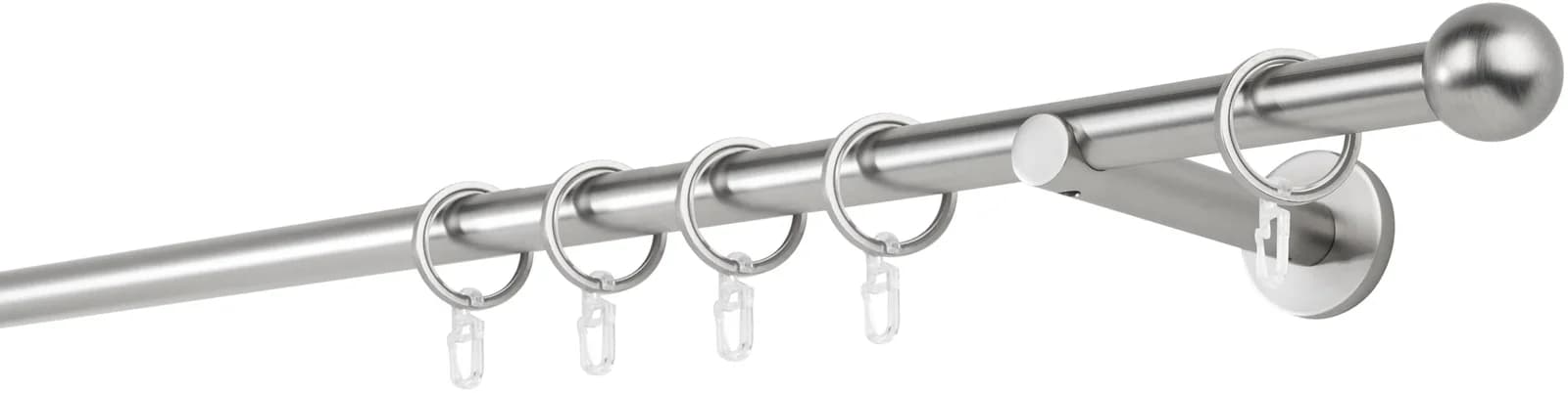 mydeco Gardinenstange 20mm Ball Wandträger 12cm Silber - Bild 2