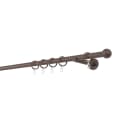 Gardinenstange MYDECO 20mm Ball Wandträger 12 cm Braun Bild 1