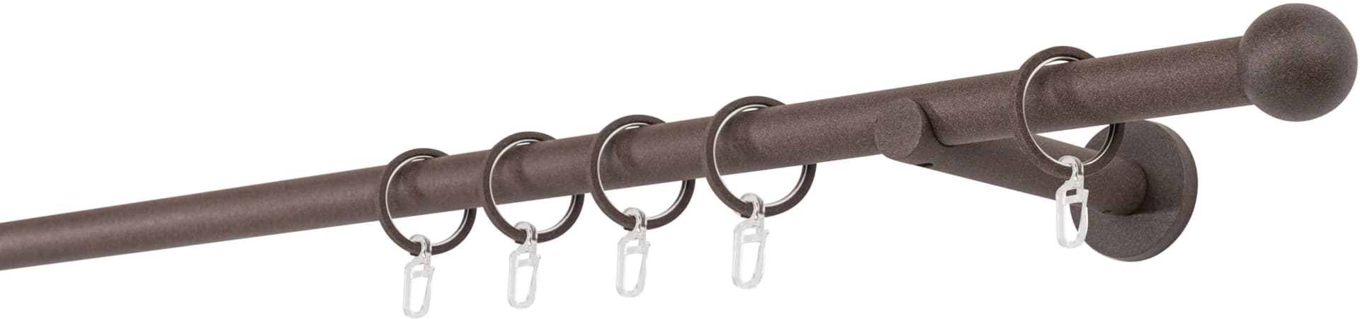Gardinenstange MYDECO 20mm Ball Wandträger 12 cm Braun - Bild 2