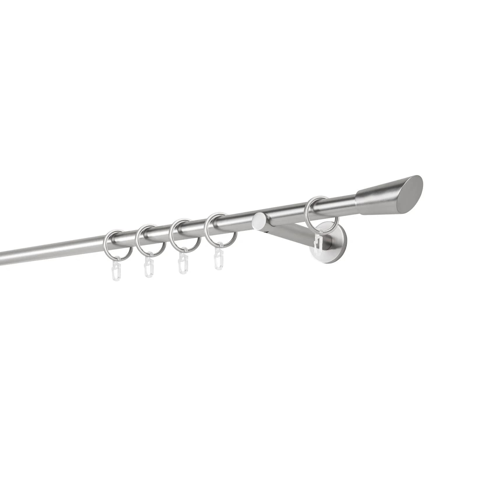 ONDECO Vorhangstange 230 cm Edelstahl-Optik