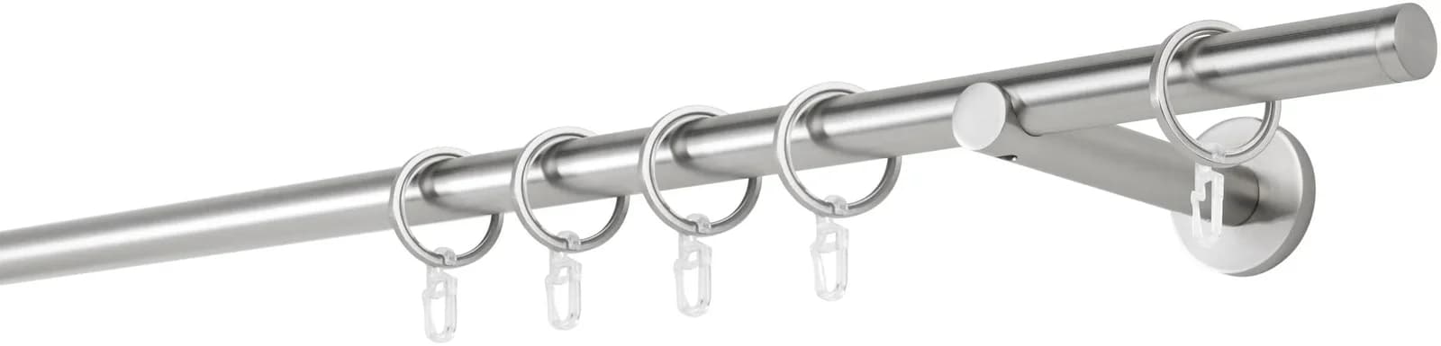 mydeco Gardinenstange 20mm Wandträger 12cm Silber 320cm - Bild 2