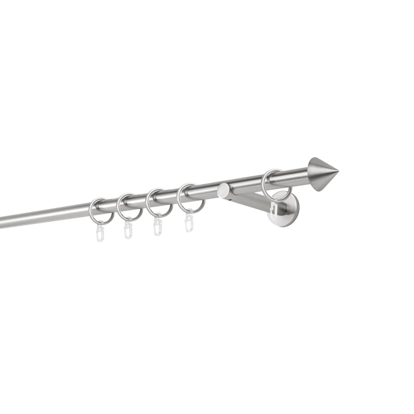 mydeco Gardinenstange 20mm Ø Wandträger 12cm Silber