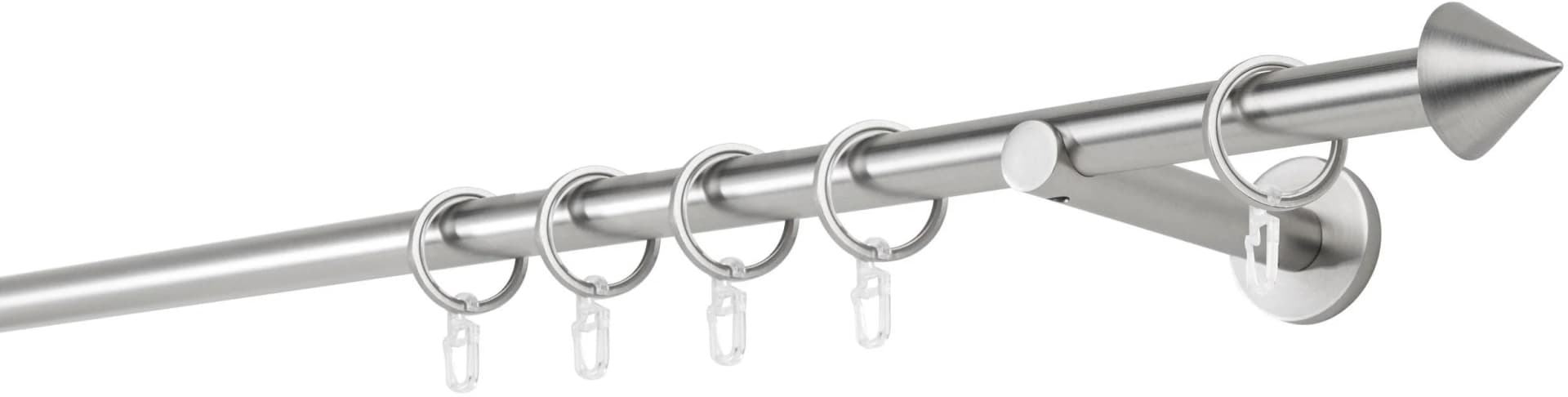 mydeco Gardinenstange 20mm Ø Wandträger 12cm Silber - Bild 2