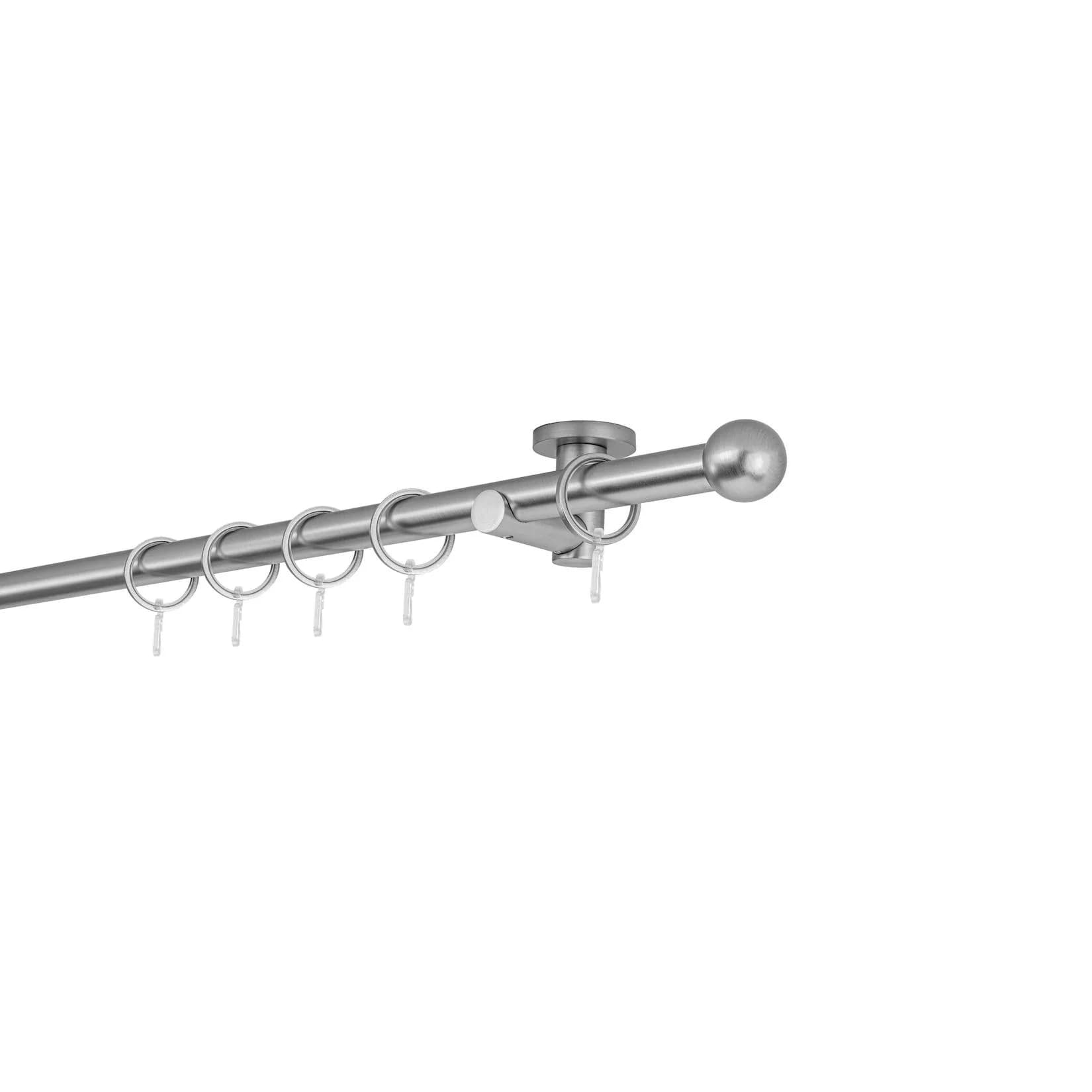 ONDECO Vorhangstange 300 cm Edelstahl-Optik Urban