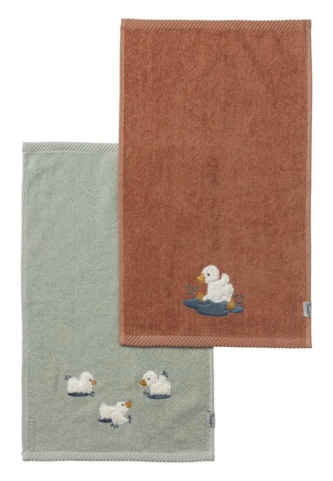 Sterntaler Kinderhandtuch 2er-Pack Ente Edda Frottee Baumwolle - Bild 2