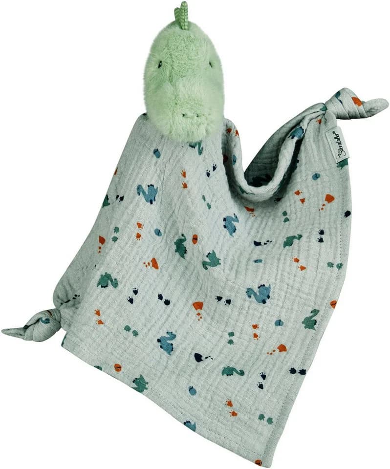 Sterntaler® Schmusetuch Dino Rexi L - Musselin Kuscheltuch Blau/Grau - Bild 3