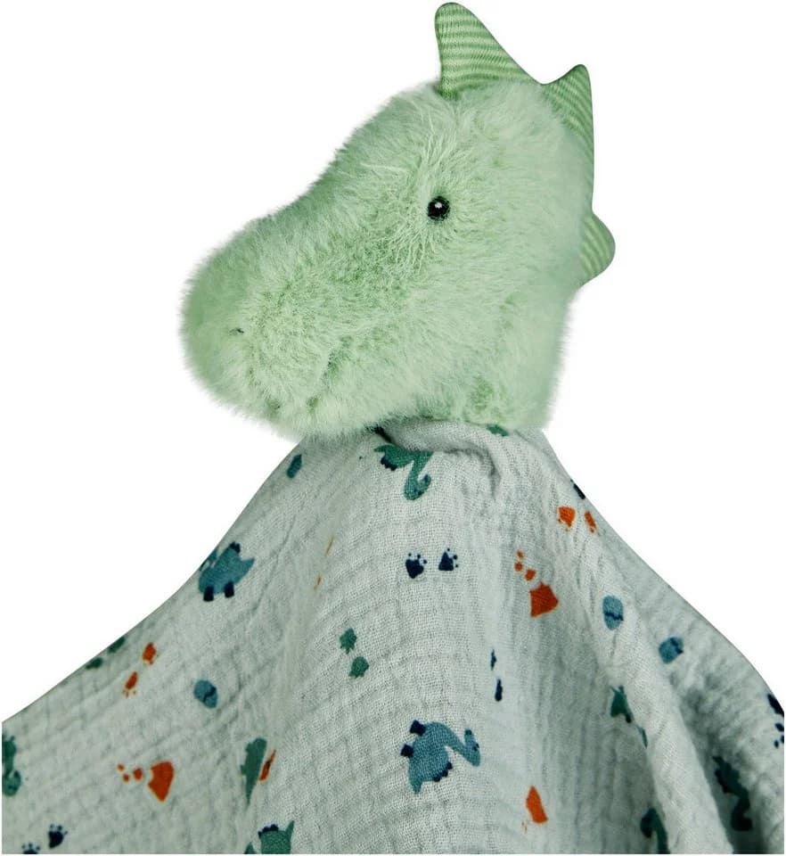 Sterntaler® Schmusetuch Dino Rexi L - Musselin Kuscheltuch Blau/Grau - Bild 4