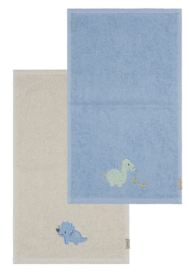Sterntaler® Kinderhandtuch 2er-Pack DINO Rexi Baumwolle - Bild 2