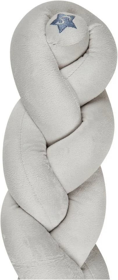 Sterntaler® Wickeltischumrandung Nestchenschlange Softvelour Graublau - Bild 4