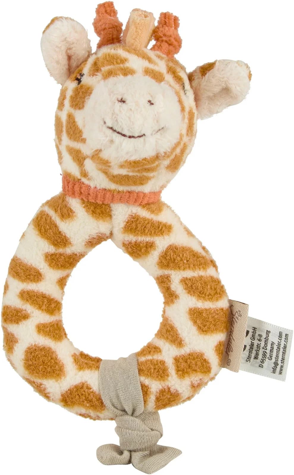 Sterntaler Greifling Giraffe Kaya Knoten mit Rassel Beige Braun