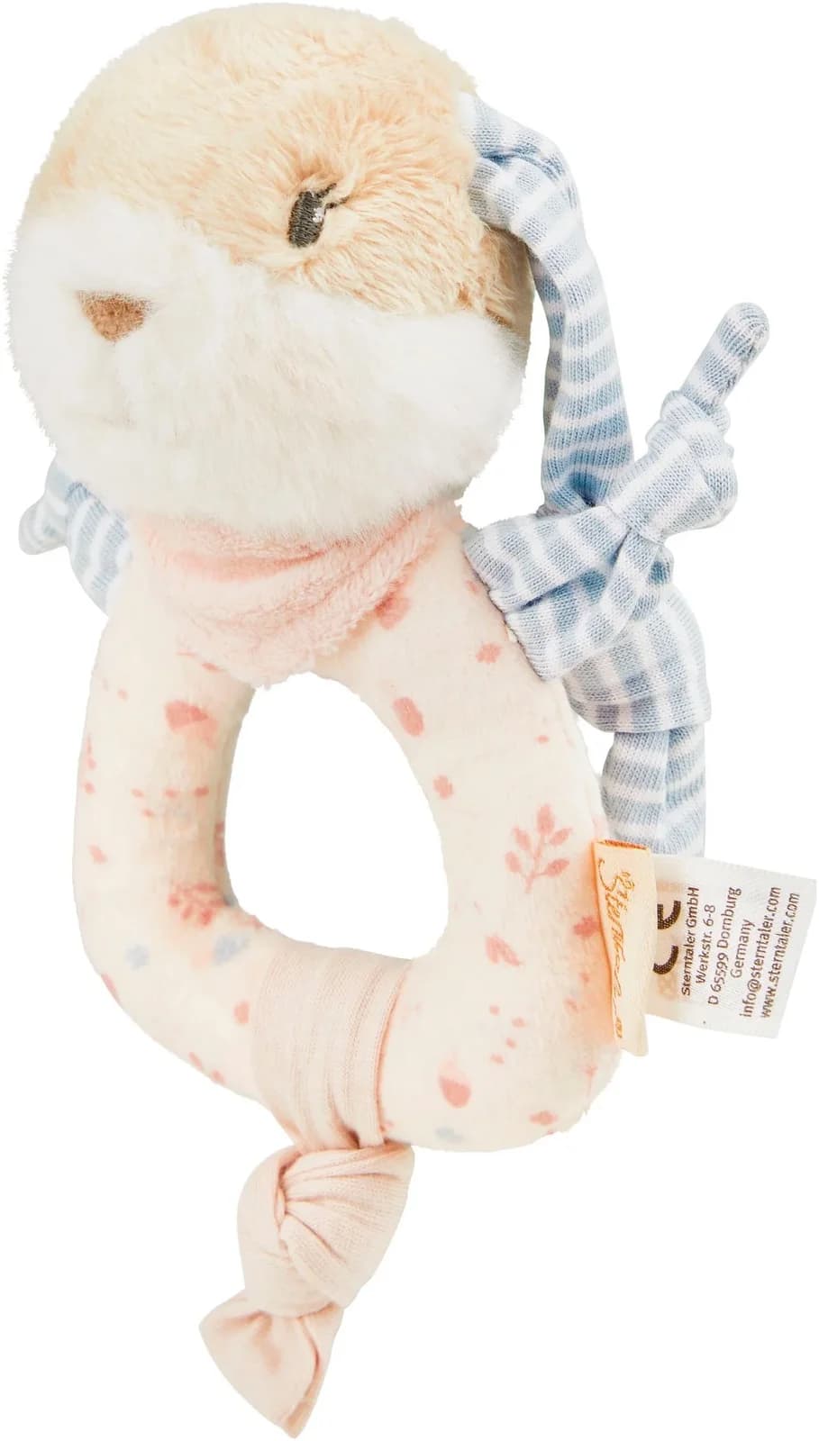 Sterntaler Greifling Hase Hanni Quarzrosa mit Rassel