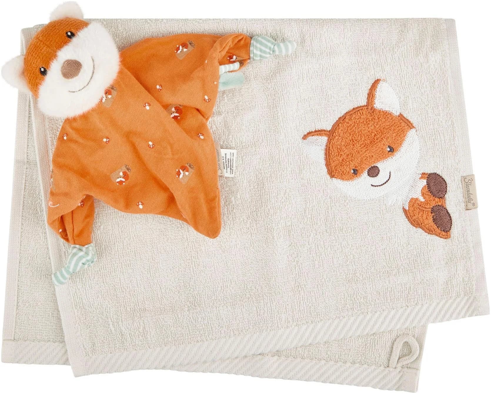 Sterntaler Geschenkset Fuchs Filou Schmusetuch mit Rassel orange