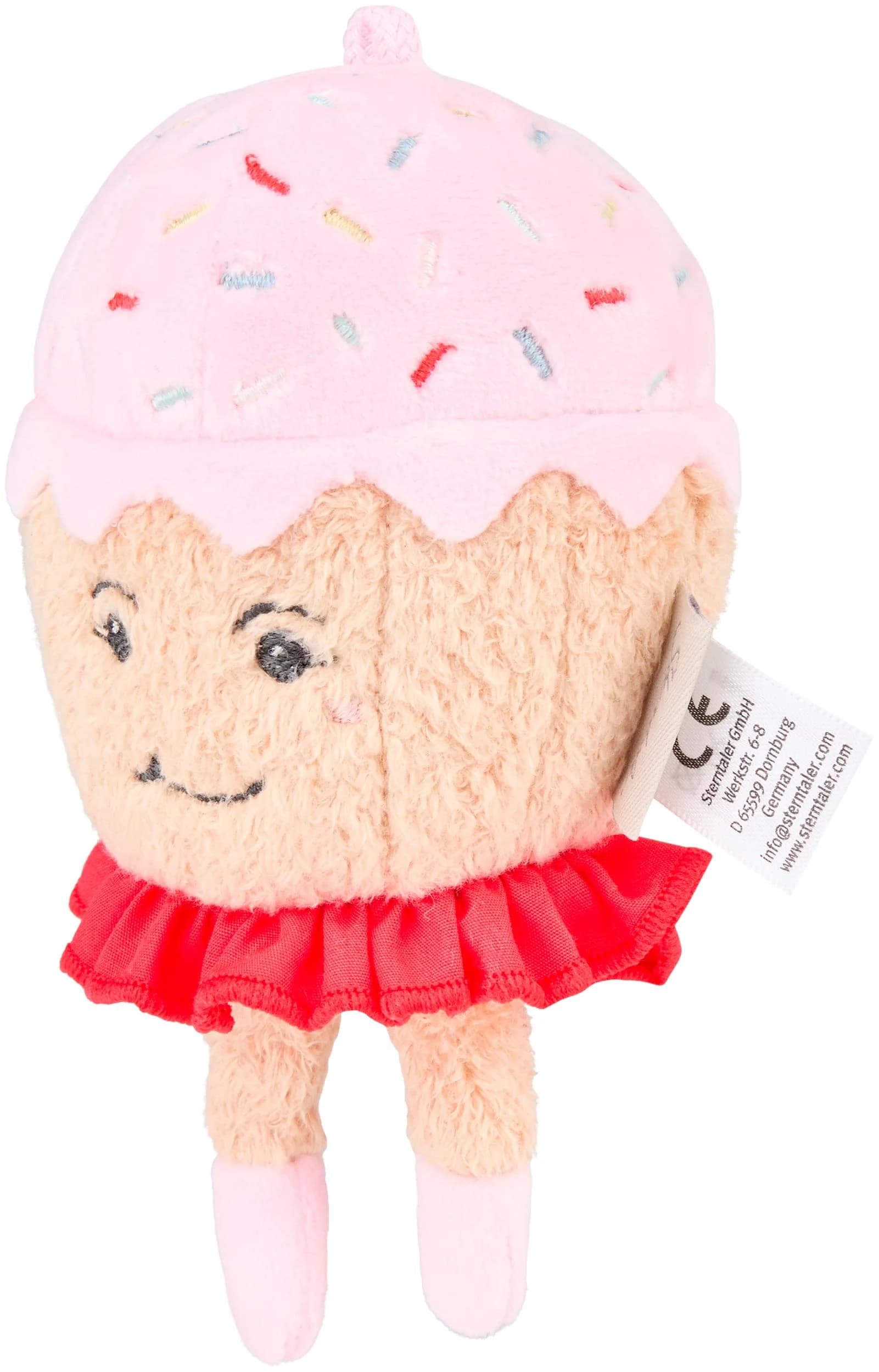 STERNTALER Kuscheltier Cupcake S Rosa Plüsch mit Rassel