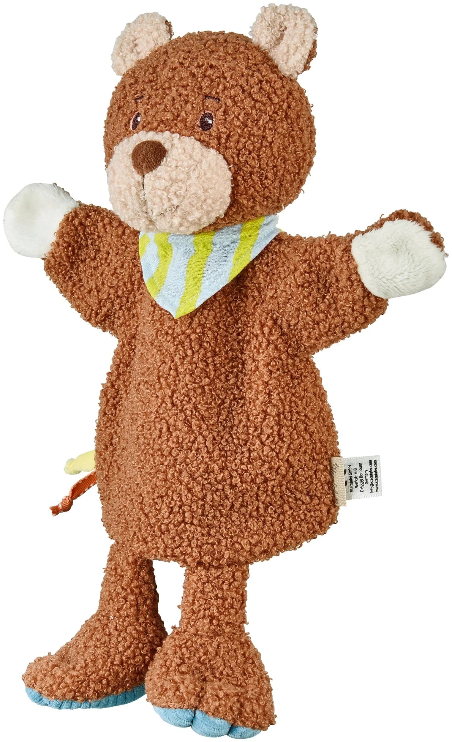 STERNTALER Handpuppe BÄR Bob hellbraun Flauschstoff