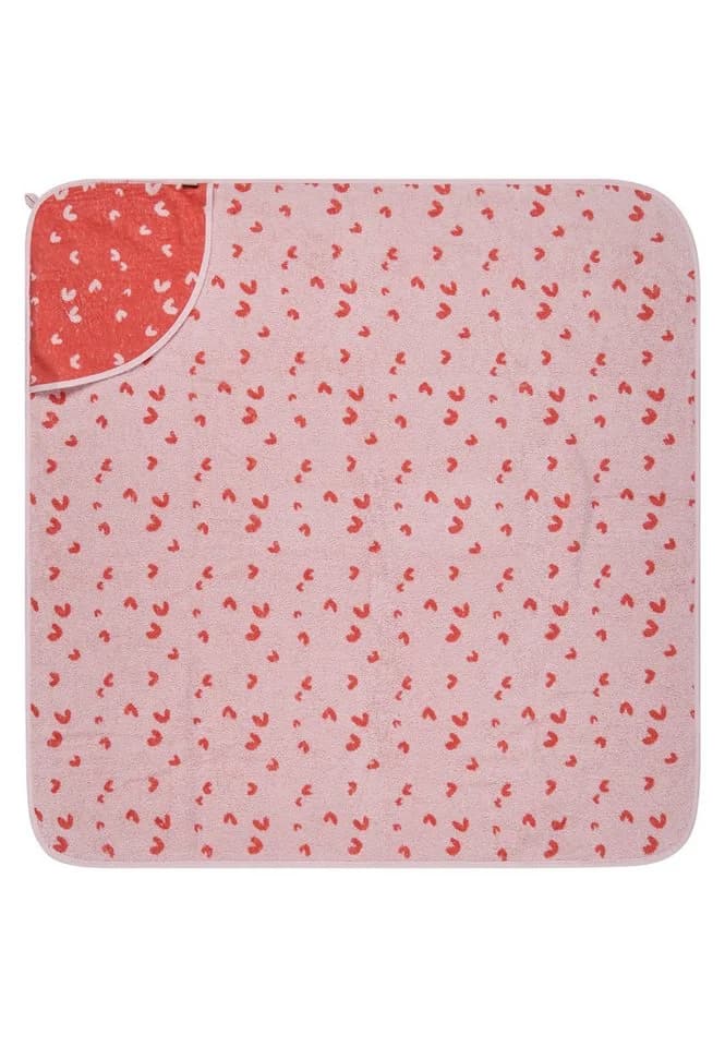Sterntaler Kapuzenbadetuch BÄR Betty Rosa Frottee 100x100 cm