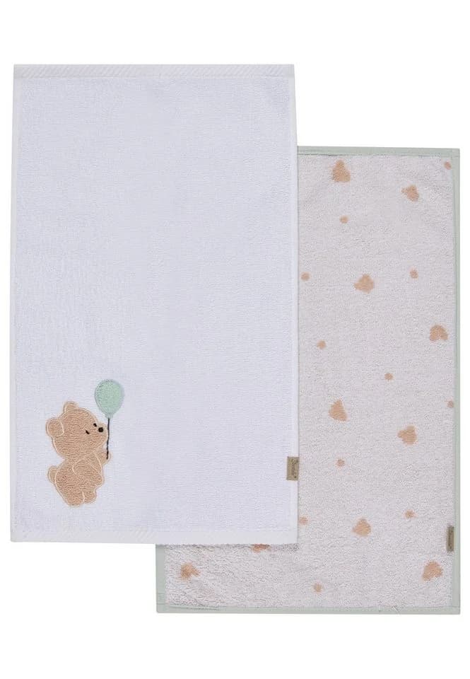 Sterntaler® Kinderhandtuch 2er-Pack BÄR Bo Weiß Frottee - Bild 2