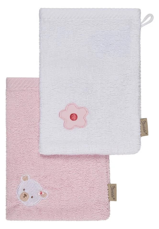 Sterntaler® Waschhandschuhe 2er-Pack BÄR Betty Rosa - Bild 2