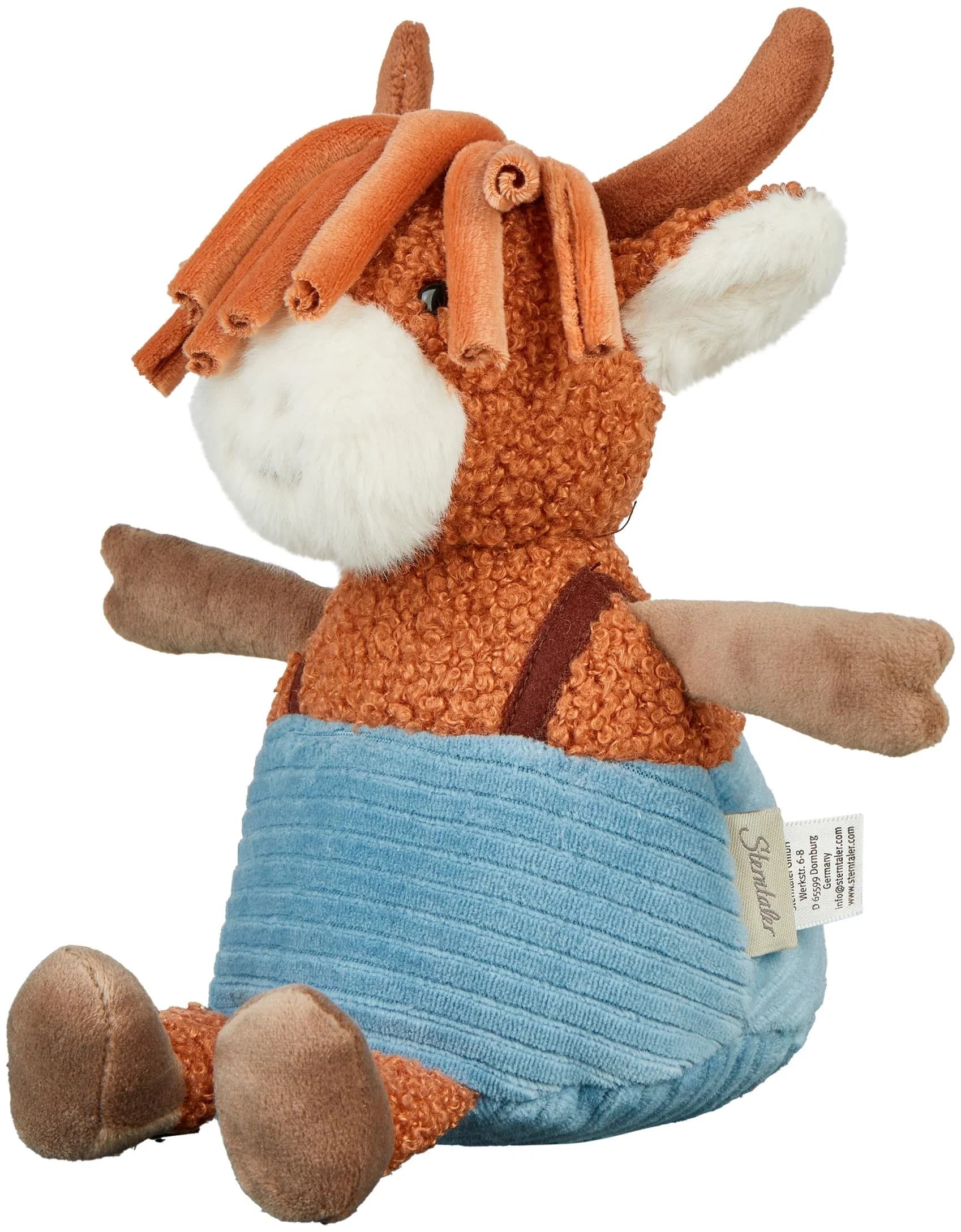 STERNTALER Kuscheltier Hochlandrind Schotti M Braun Flausch