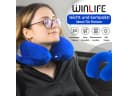 WINLIFE Reisekissen Memory Foam Nackenhörnchen Blau Bild 5
