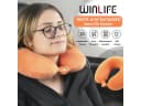 WINLIFE Reisekissen Memory Foam Nackenhörnchen Orange Bild 5