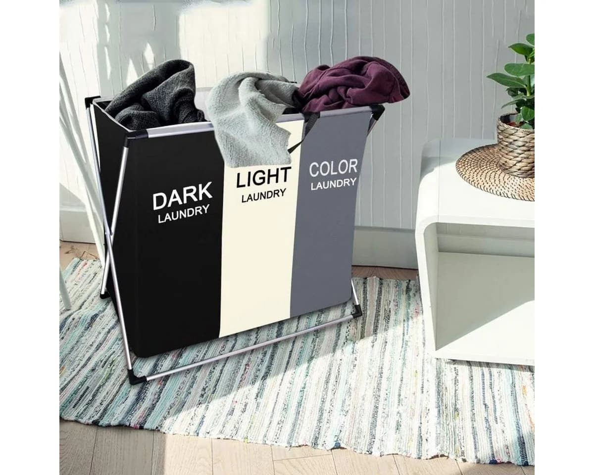 König Design Wäschesortierer faltbarer Wäschesortierer Wäschekorb Wäsche Box Wäschesack - Bild 3