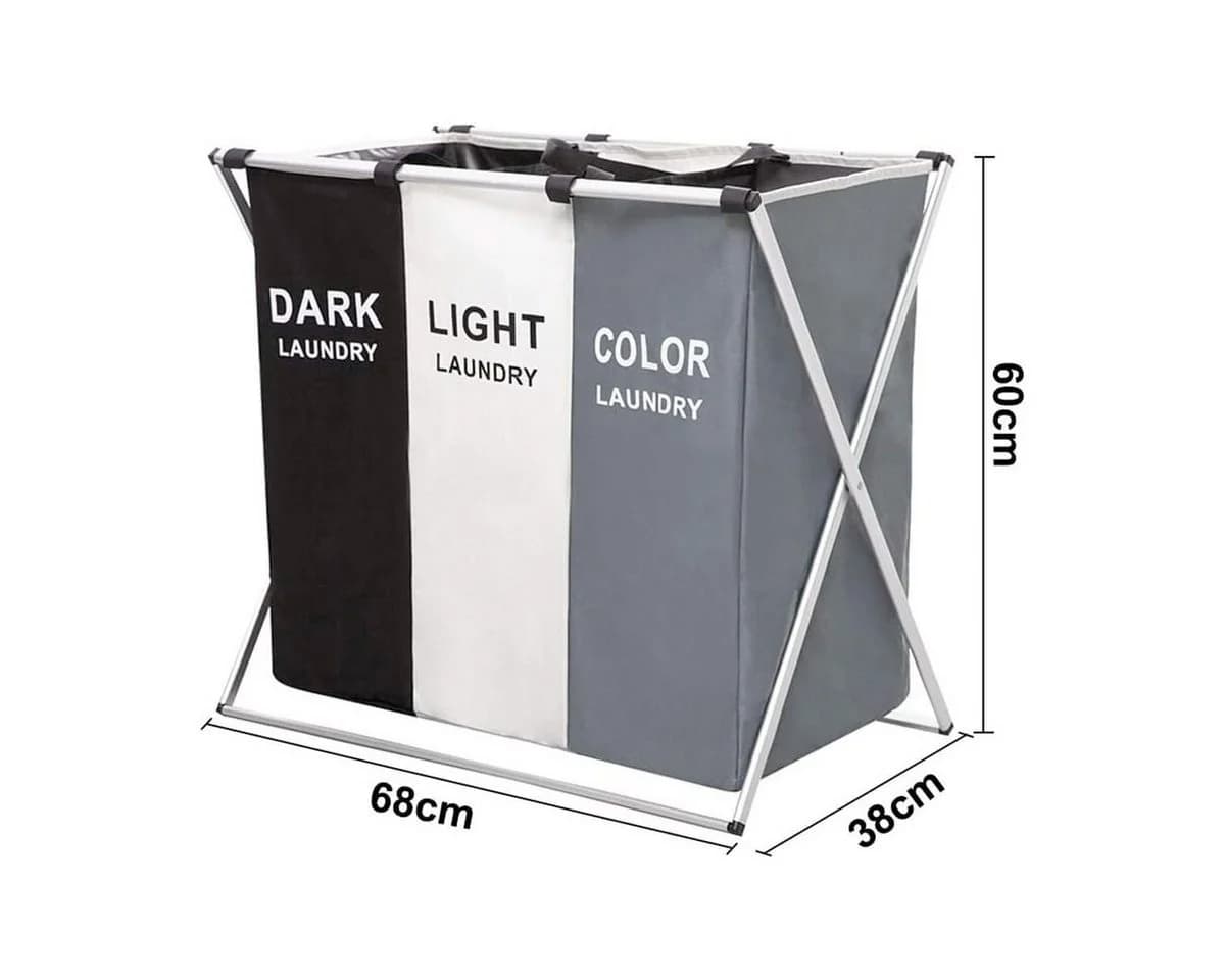 König Design Wäschesortierer faltbarer Wäschesortierer Wäschekorb Wäsche Box Wäschesack - Bild 4