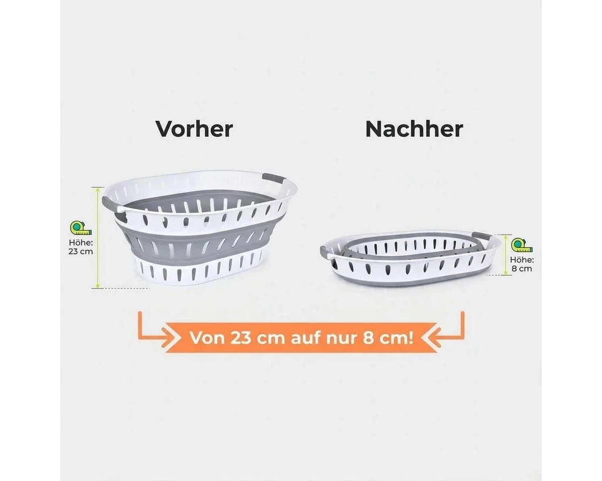 König Design Wäschekorb faltbar 36L - Bild 3