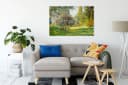 Pixxprint Leinwandbild Claude Monet Landschaft am Park Monceau Bild 1