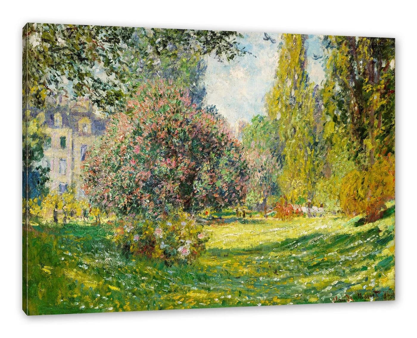 Pixxprint Leinwandbild Claude Monet Landschaft am Park Monceau - Bild 2
