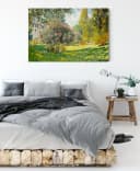 Pixxprint Leinwandbild Claude Monet Landschaft am Park Monceau Bild 3