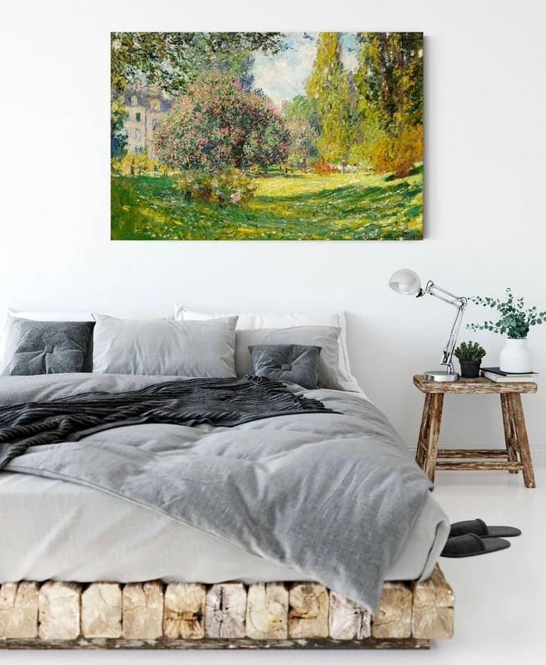 Pixxprint Leinwandbild Claude Monet Landschaft am Park Monceau - Bild 3