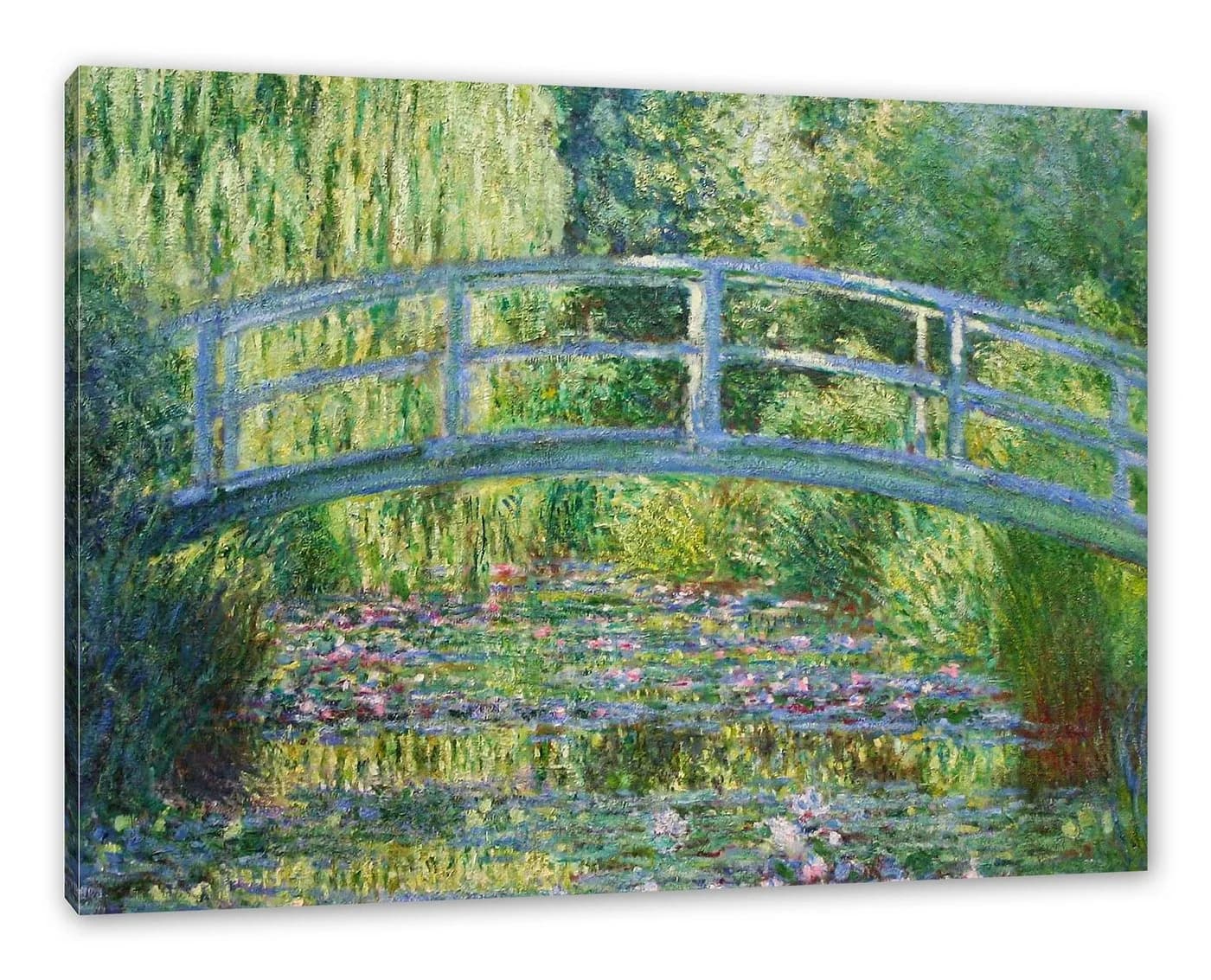 Pixxprint Leinwandbild Claude Monet - Die japanische Brücke Bunt - Bild 2