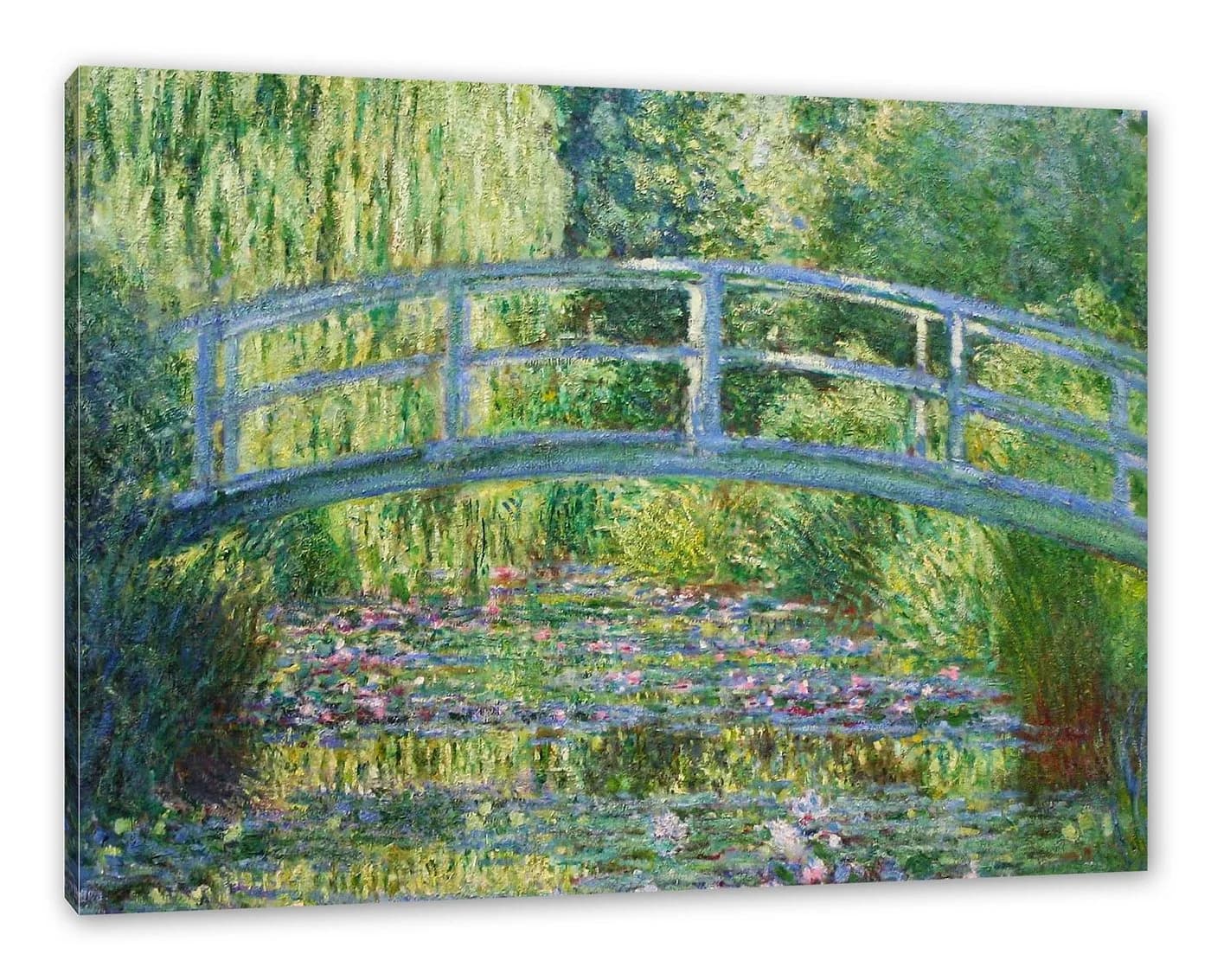 Pixxprint Leinwandbild Claude Monet Japanische Brücke Bunt - Bild 2