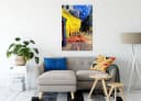 Pixxprint Leinwandbild Vincent Van Gogh Nachtcafé Bunt Bild 1