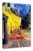 Pixxprint Leinwandbild Vincent Van Gogh Nachtcafé Bunt Bild 2